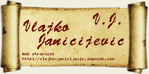 Vlajko Janičijević vizit kartica